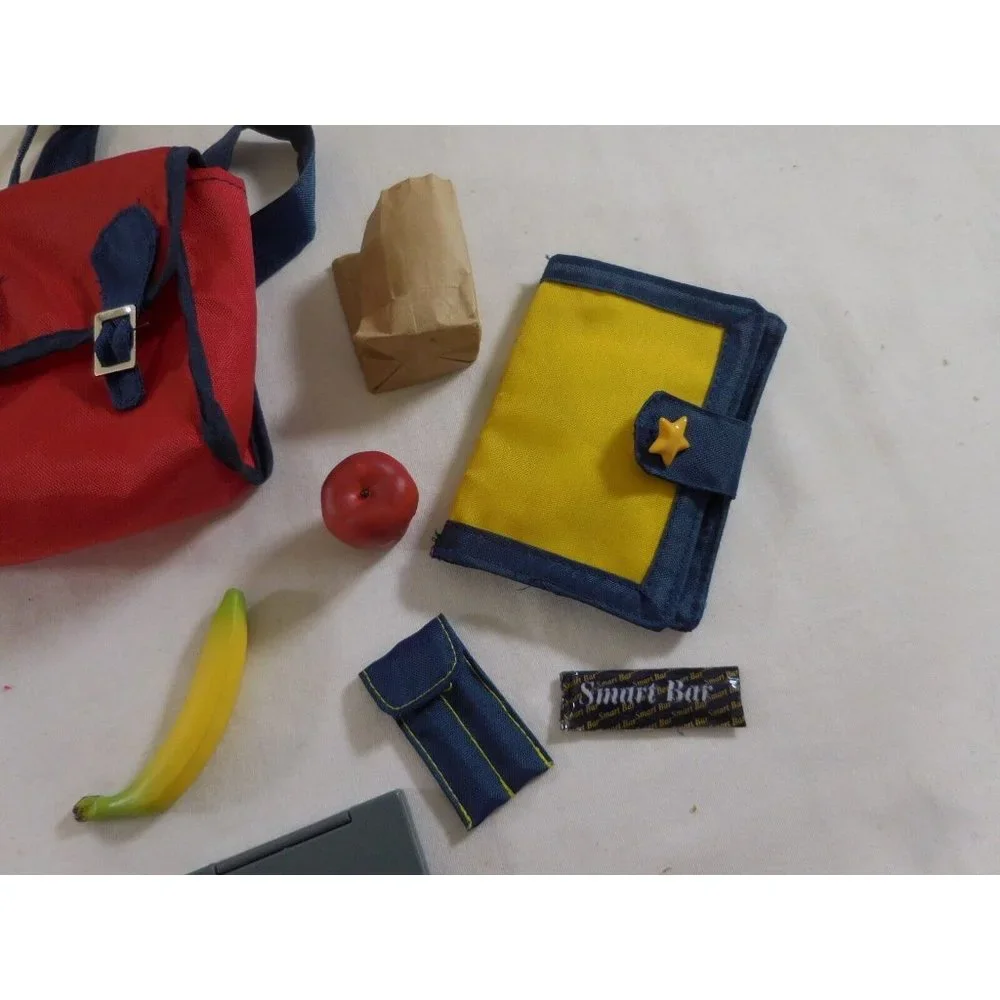 Pleasant Company American Girl Red School Bag, Pencils, Notebook,‎ Lunch Food